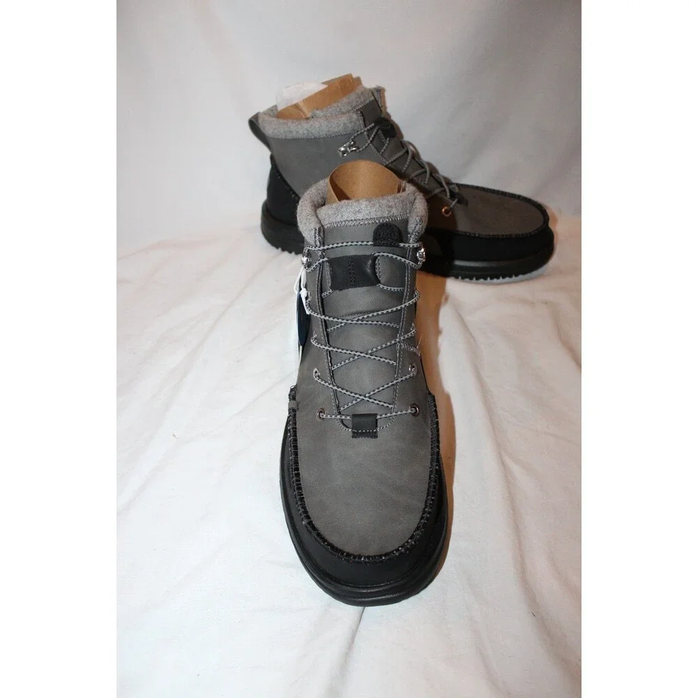 Hey Dude Men's Bradley Classic Chukka Style Boots Size 15 GRAY Shoes NWOB